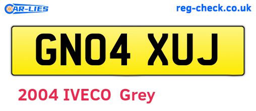 GN04XUJ are the vehicle registration plates.