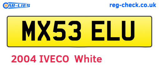 MX53ELU are the vehicle registration plates.