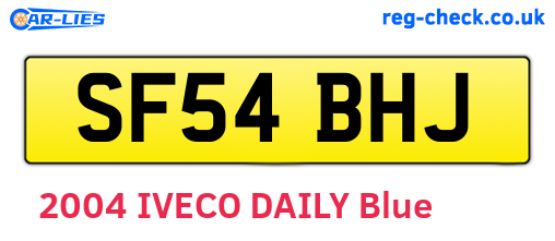 SF54BHJ are the vehicle registration plates.