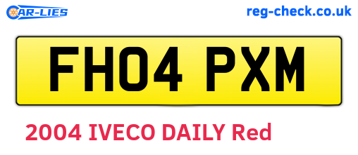 FH04PXM are the vehicle registration plates.