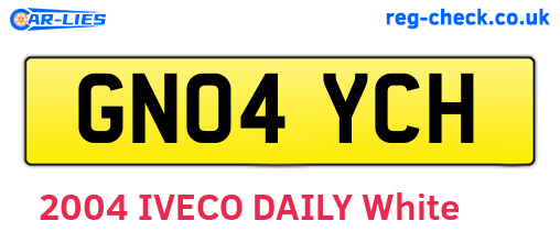 GN04YCH are the vehicle registration plates.