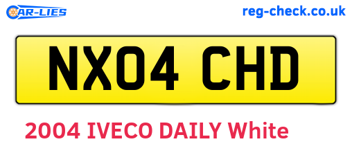NX04CHD are the vehicle registration plates.