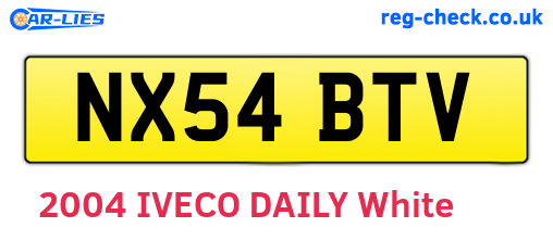 NX54BTV are the vehicle registration plates.