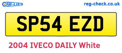 SP54EZD are the vehicle registration plates.