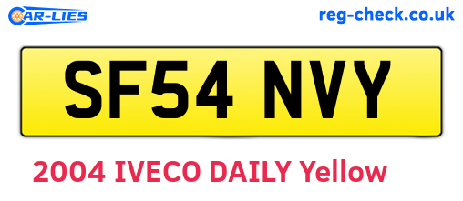 SF54NVY are the vehicle registration plates.