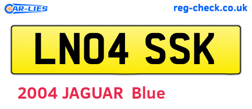 LN04SSK are the vehicle registration plates.