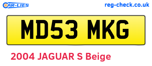 MD53MKG are the vehicle registration plates.