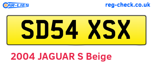 SD54XSX are the vehicle registration plates.