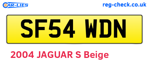 SF54WDN are the vehicle registration plates.