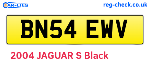 BN54EWV are the vehicle registration plates.