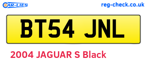 BT54JNL are the vehicle registration plates.