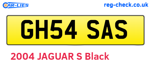 GH54SAS are the vehicle registration plates.