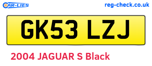 GK53LZJ are the vehicle registration plates.