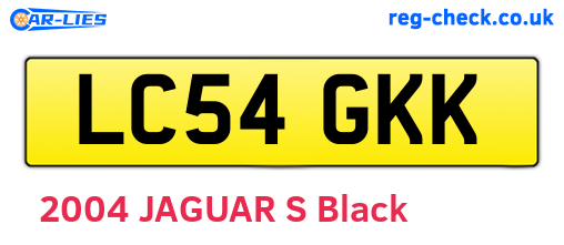 LC54GKK are the vehicle registration plates.