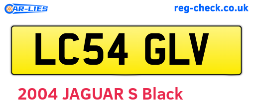LC54GLV are the vehicle registration plates.