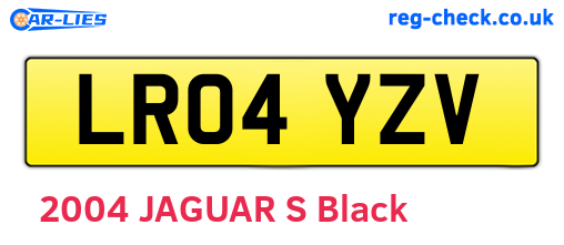 LR04YZV are the vehicle registration plates.