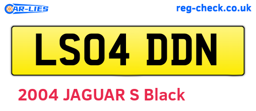 LS04DDN are the vehicle registration plates.