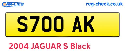 S70OAK are the vehicle registration plates.