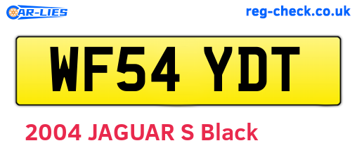 WF54YDT are the vehicle registration plates.