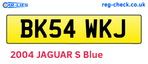 BK54WKJ are the vehicle registration plates.