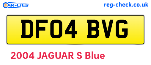 DF04BVG are the vehicle registration plates.