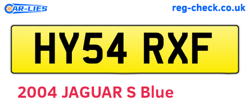 HY54RXF are the vehicle registration plates.