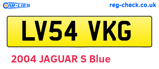 LV54VKG are the vehicle registration plates.