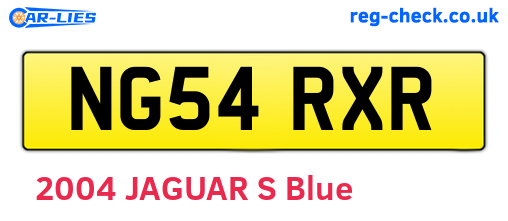 NG54RXR are the vehicle registration plates.