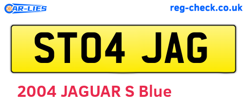 ST04JAG are the vehicle registration plates.