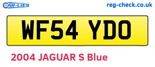 WF54YDO are the vehicle registration plates.