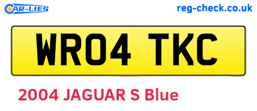 WR04TKC are the vehicle registration plates.