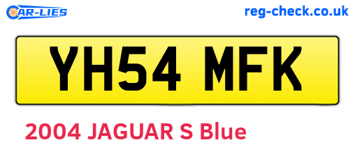 YH54MFK are the vehicle registration plates.