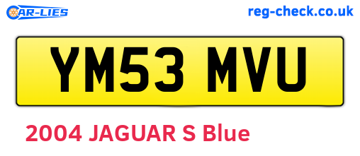 YM53MVU are the vehicle registration plates.