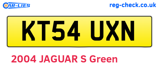 KT54UXN are the vehicle registration plates.