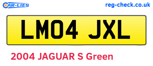 LM04JXL are the vehicle registration plates.