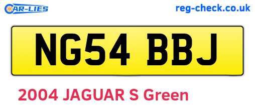 NG54BBJ are the vehicle registration plates.
