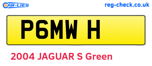 P6MWH are the vehicle registration plates.