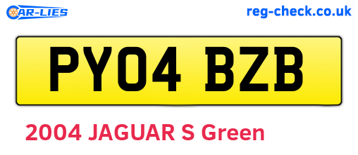 PY04BZB are the vehicle registration plates.