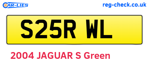 S25RWL are the vehicle registration plates.