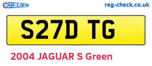 S27DTG are the vehicle registration plates.