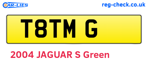 T8TMG are the vehicle registration plates.