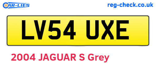 LV54UXE are the vehicle registration plates.