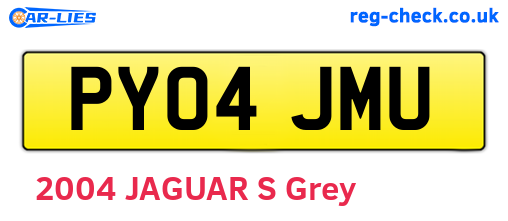PY04JMU are the vehicle registration plates.