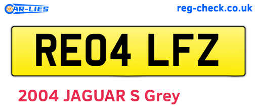 RE04LFZ are the vehicle registration plates.
