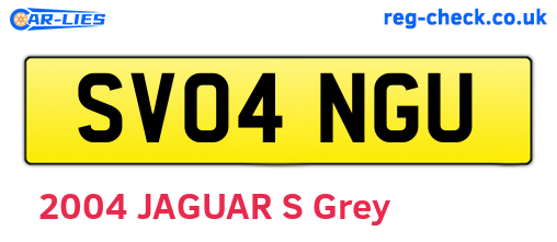 SV04NGU are the vehicle registration plates.