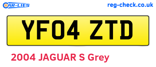 YF04ZTD are the vehicle registration plates.