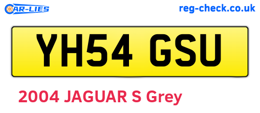 YH54GSU are the vehicle registration plates.