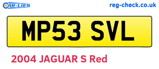 MP53SVL are the vehicle registration plates.