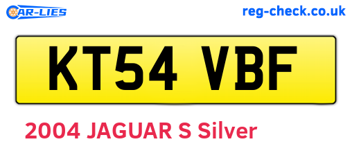 KT54VBF are the vehicle registration plates.