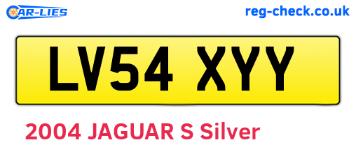 LV54XYY are the vehicle registration plates.